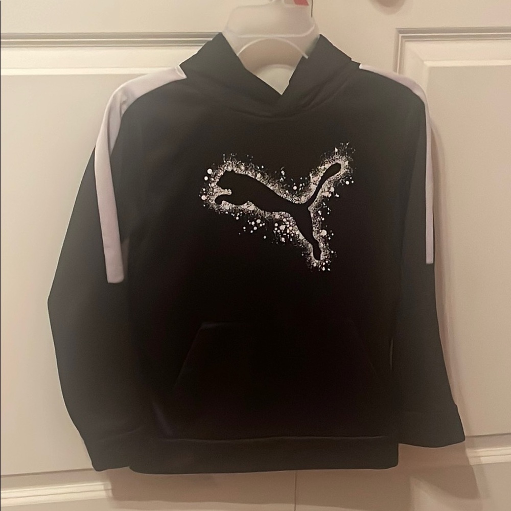 Puma Black Hoodie with White Accents